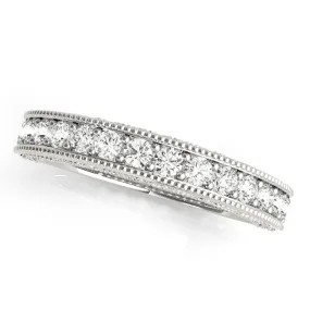 14K Prong Set Ladies Wedding Band / Stackable Ring
