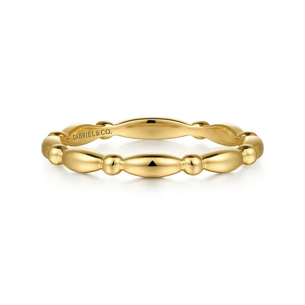 14K Yellow Gold Fancy Band