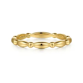 14K Yellow Gold Fancy Band