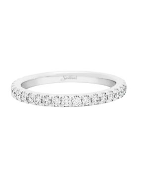 18ct White Gold Diamond Set Wedding Band - 753005