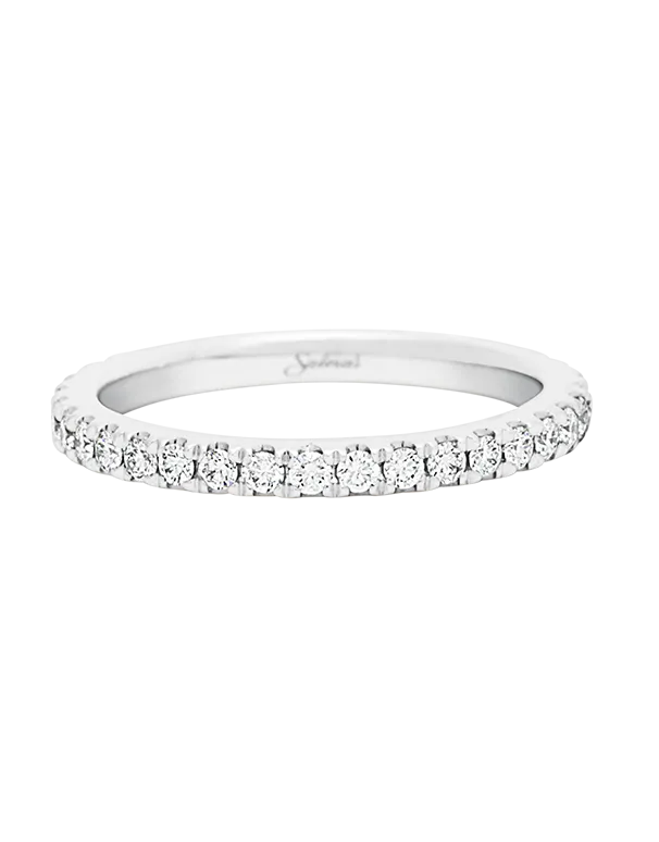 18ct White Gold Diamond Set Wedding Band - 753005