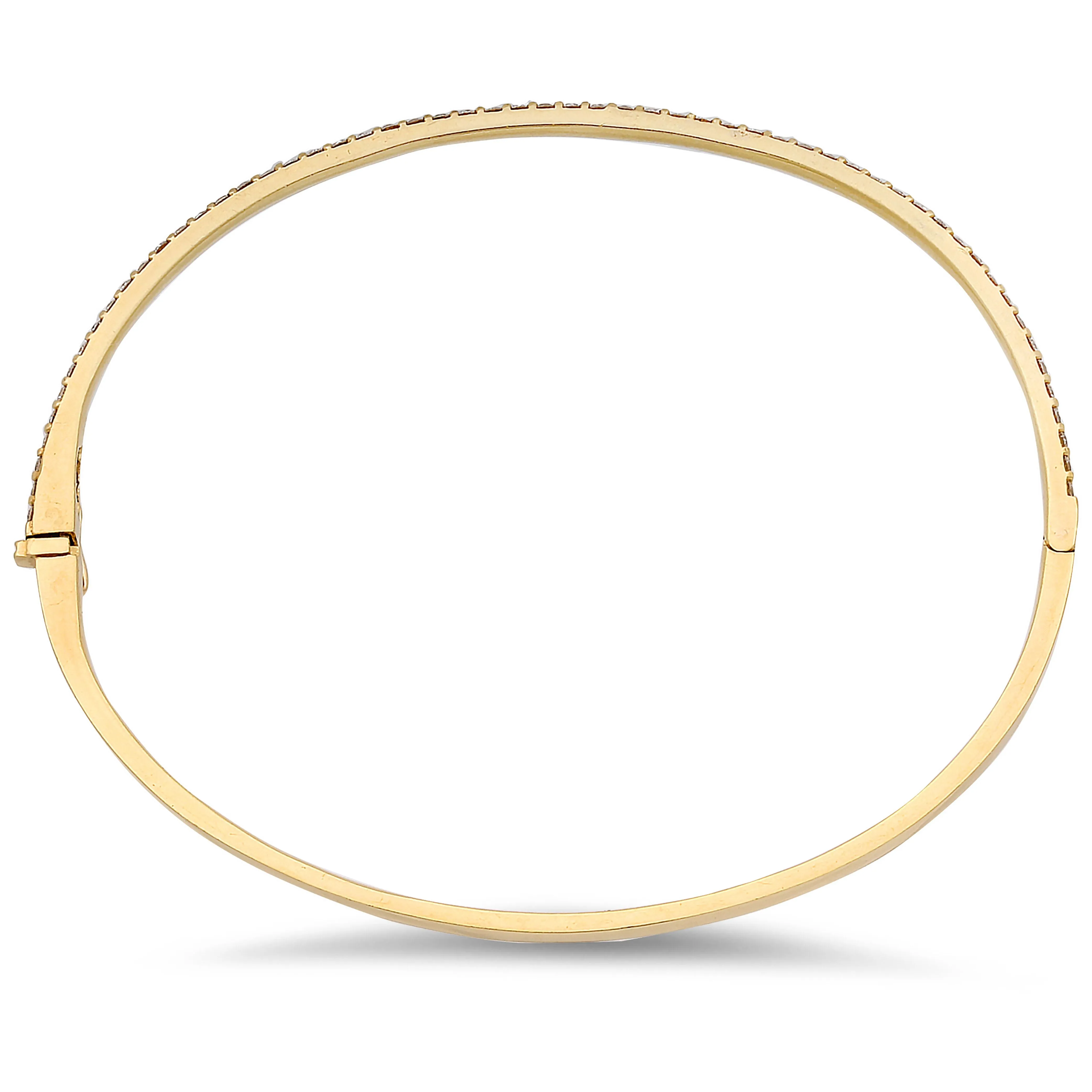 18K gold bangle with 0.83 CT diamonds