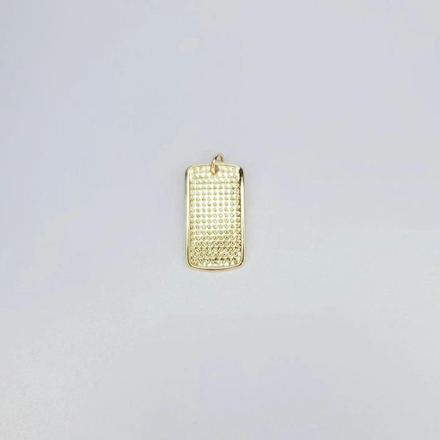 24K Gold Filled Waves Rectangle Minimalist Ocean Charm