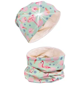 360° Reflector Beanie & Loop – Flamingo - Jersey inside