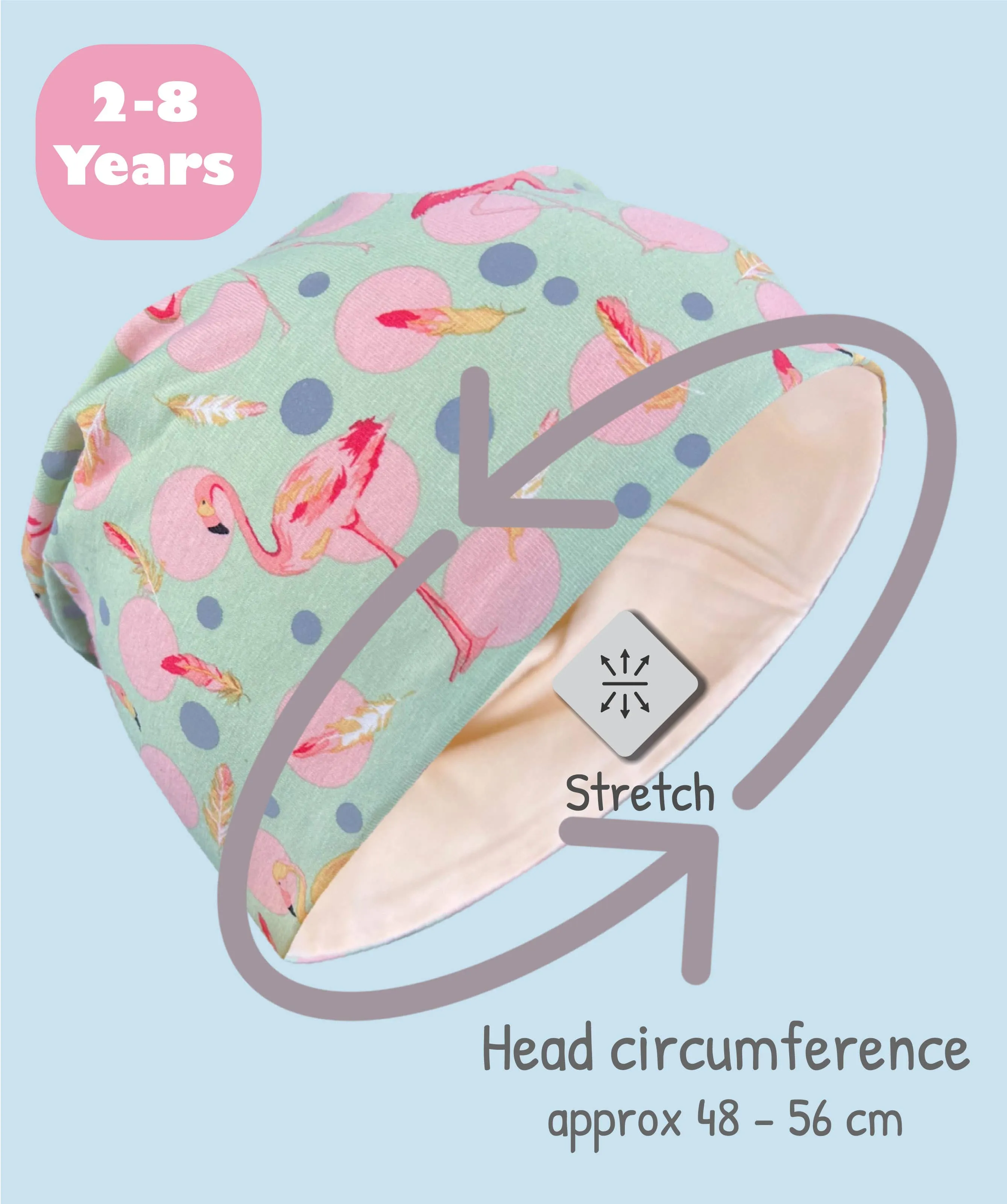 360° Reflector Beanie & Loop – Flamingo - Jersey inside