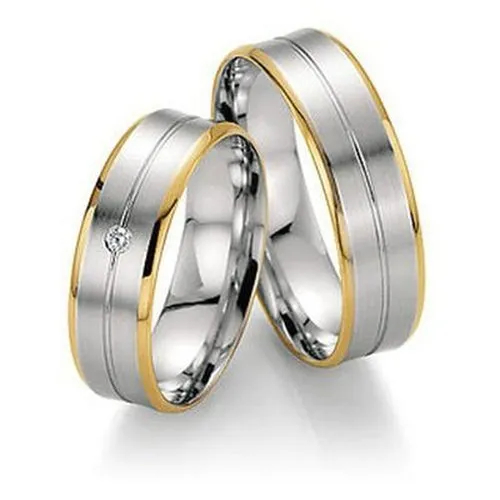 6mm wide Concave Ring with Brushed finish and Groove in Centre