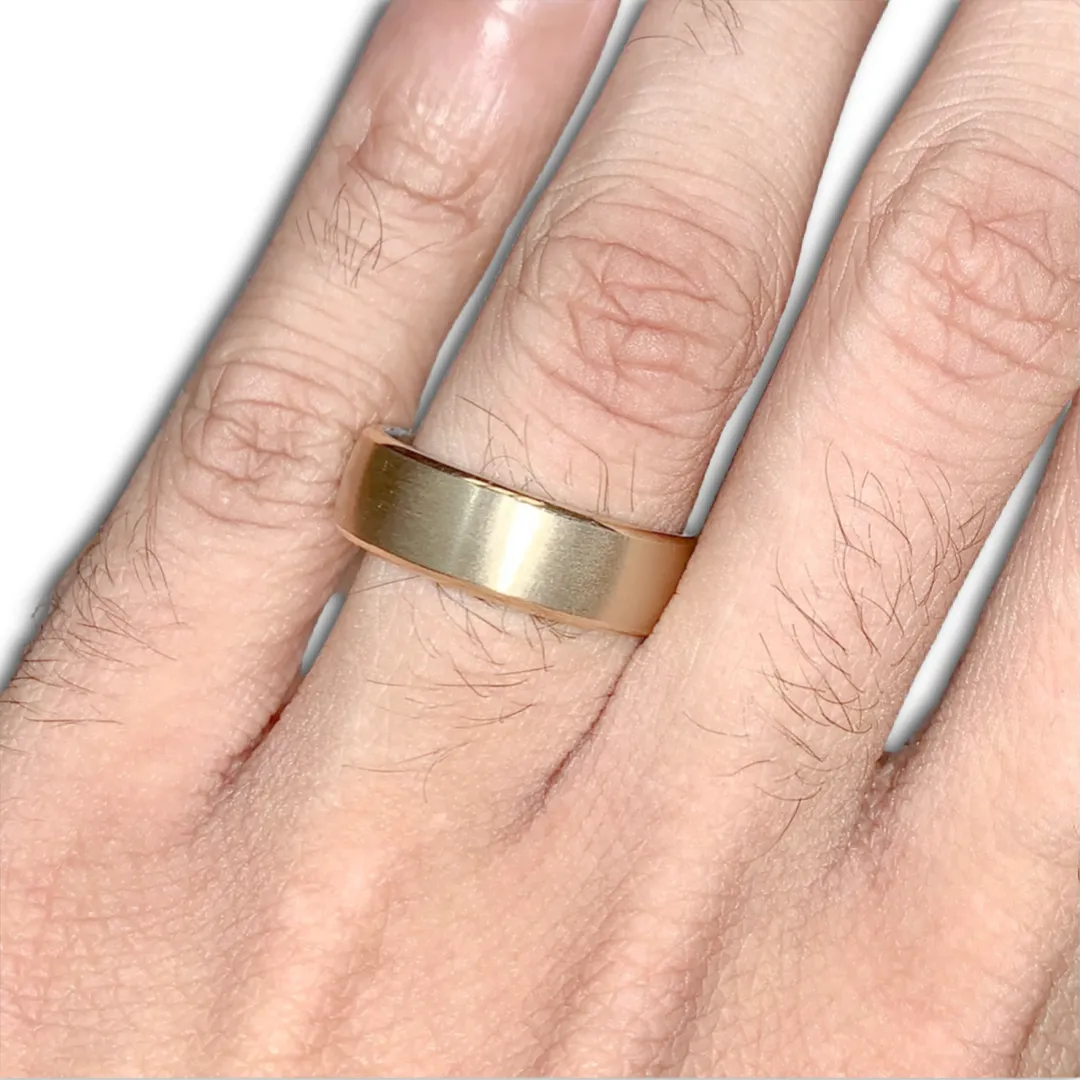 7MM Rolled Edge Wedding Band