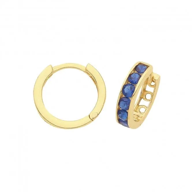 9ct Gold Hinged Zirconia Earrings ER034S