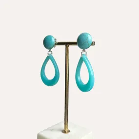 Alexandrine Turquoise Teardrop Earrings
