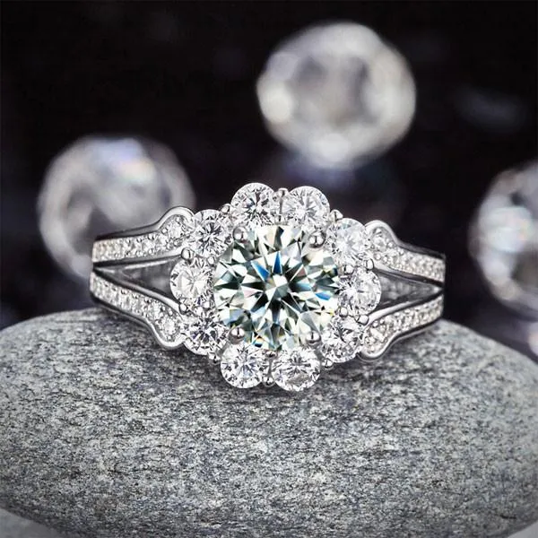 Art Deco Vintage style 925 Sterling Silver Wedding Ring 1.25 Ct Simulated Diamond Promise Anniversary
