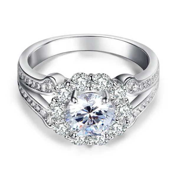 Art Deco Vintage style 925 Sterling Silver Wedding Ring 1.25 Ct Simulated Diamond Promise Anniversary