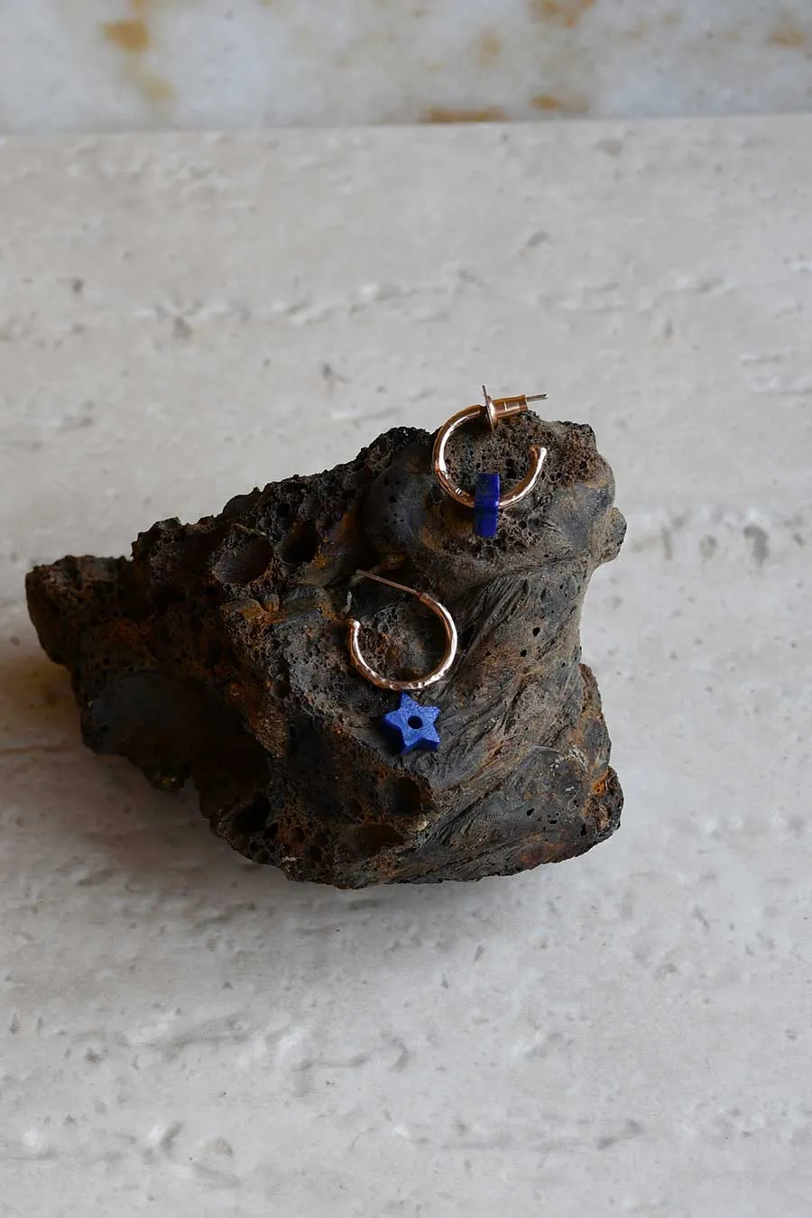 Athena Star Hoop Earrings