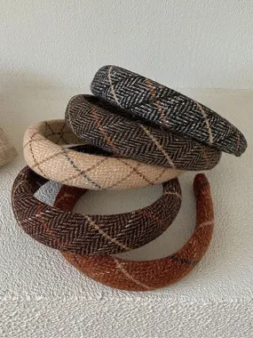 Autumn Aura Padded Plaid Headband
