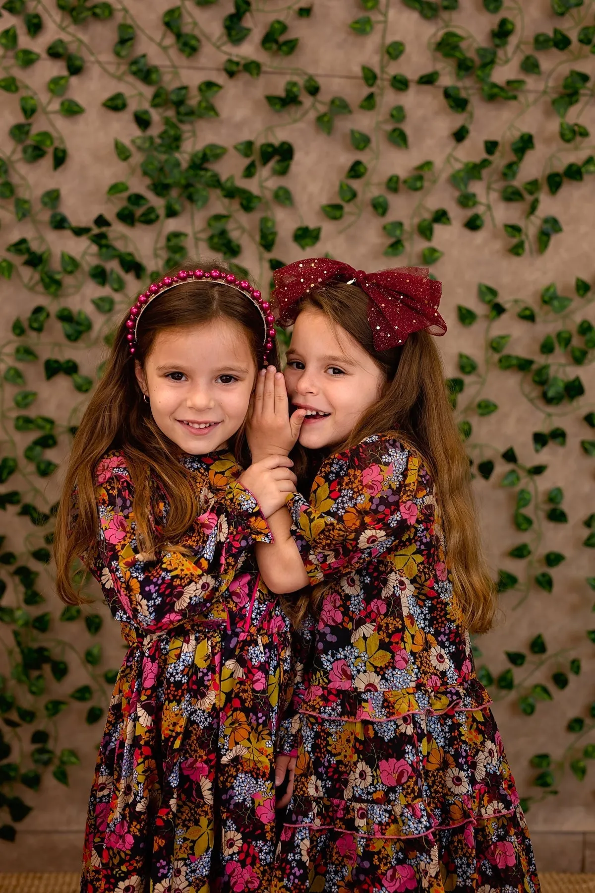 Ava Dot Headband - Burgundy
