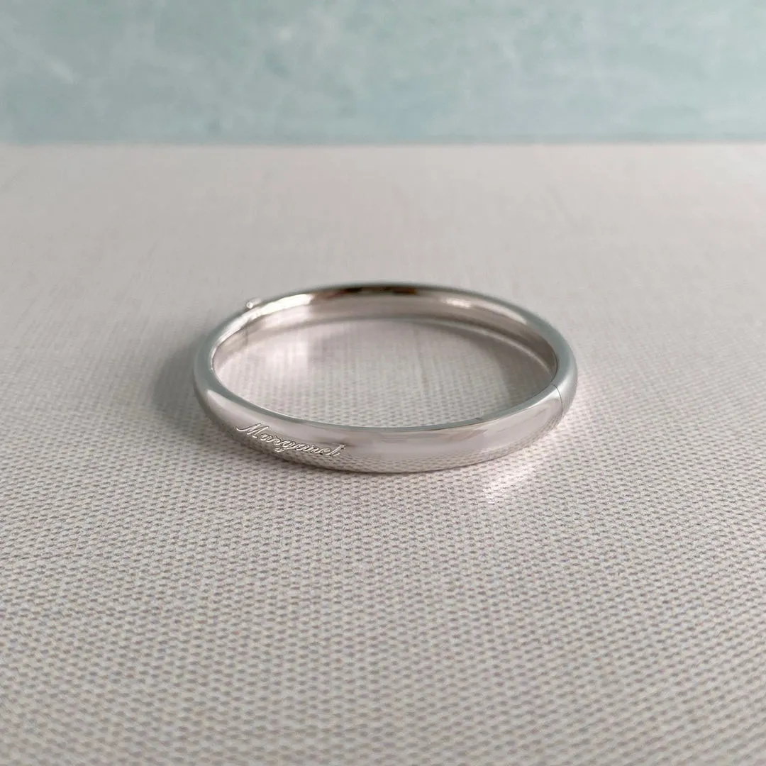 Baby Sterling Silver Plain Bangle