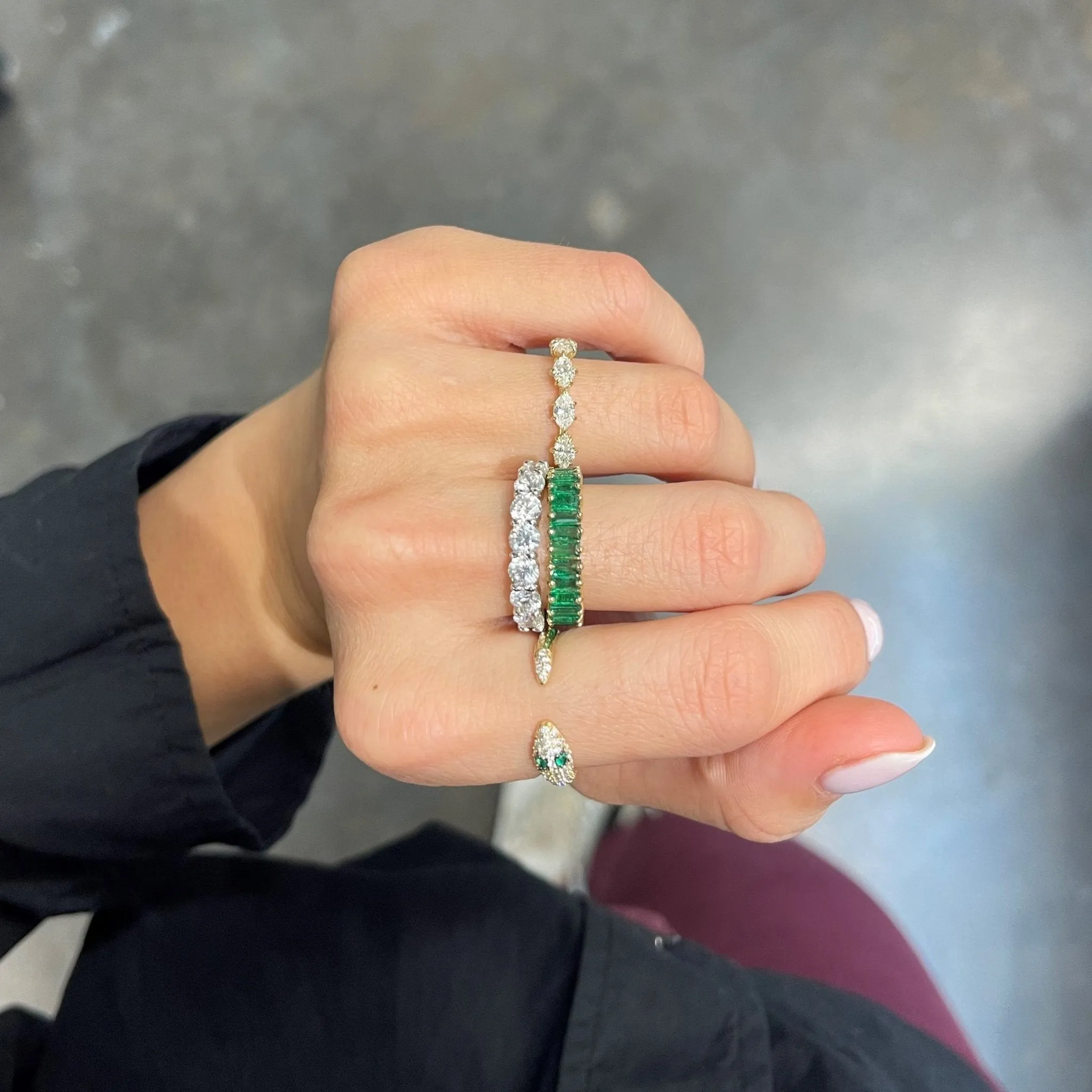 Baguette Gemstone Band
