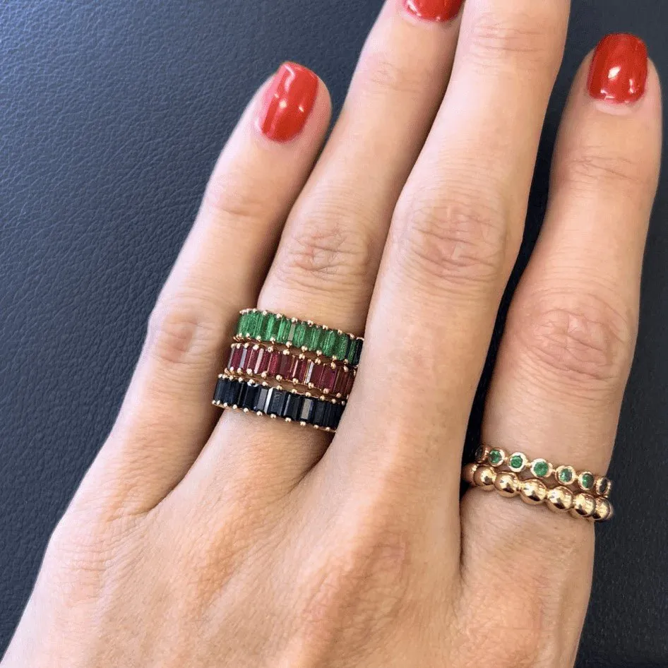 Baguette Gemstone Band