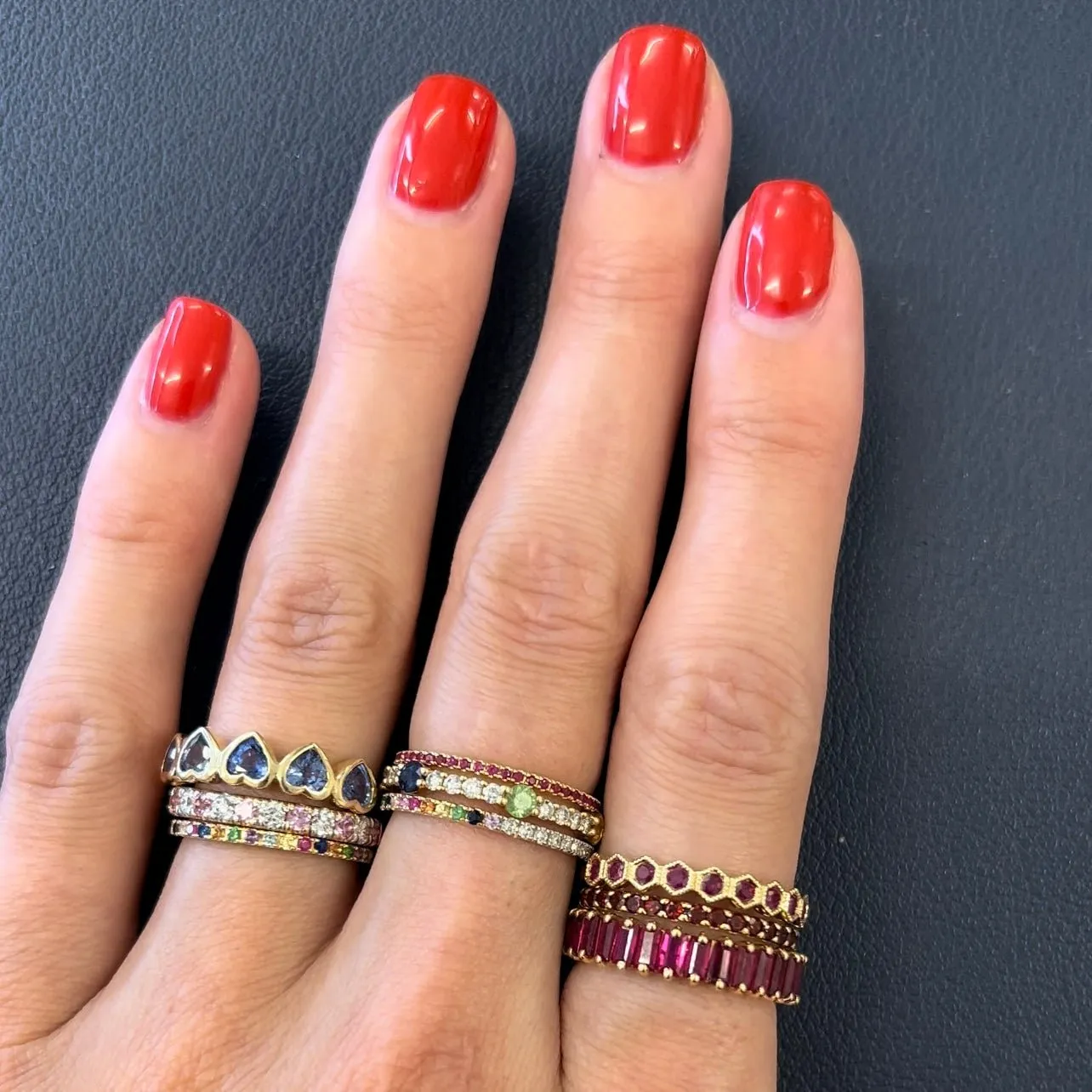 Baguette Gemstone Band