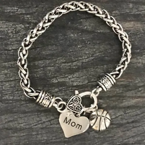 Basketball Mom Charm Bracelet