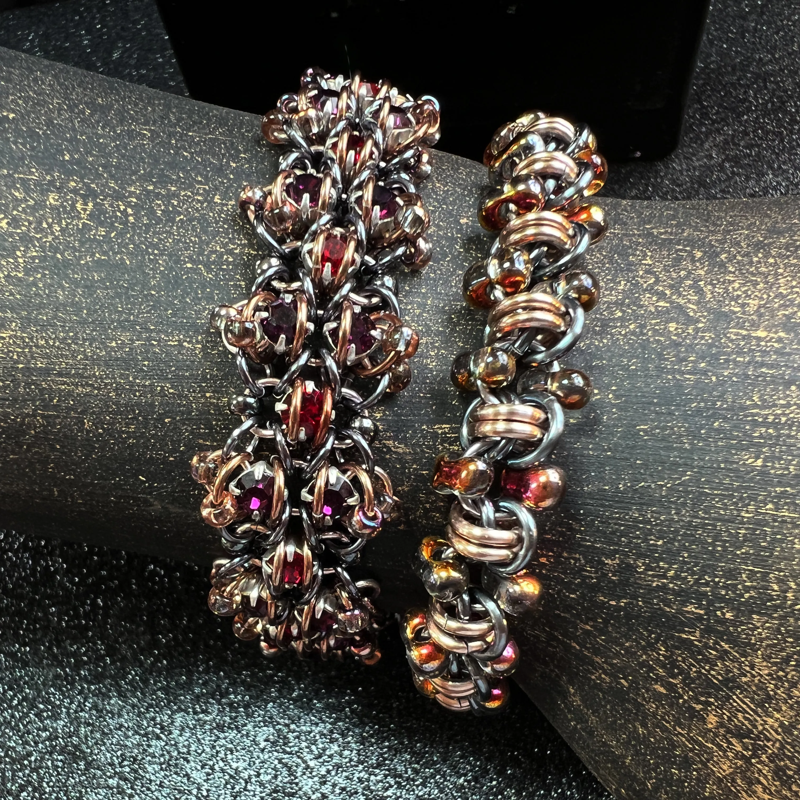 Beaded Lace and Rhinestone Bracelet Kit with Video Class Dark Secrets