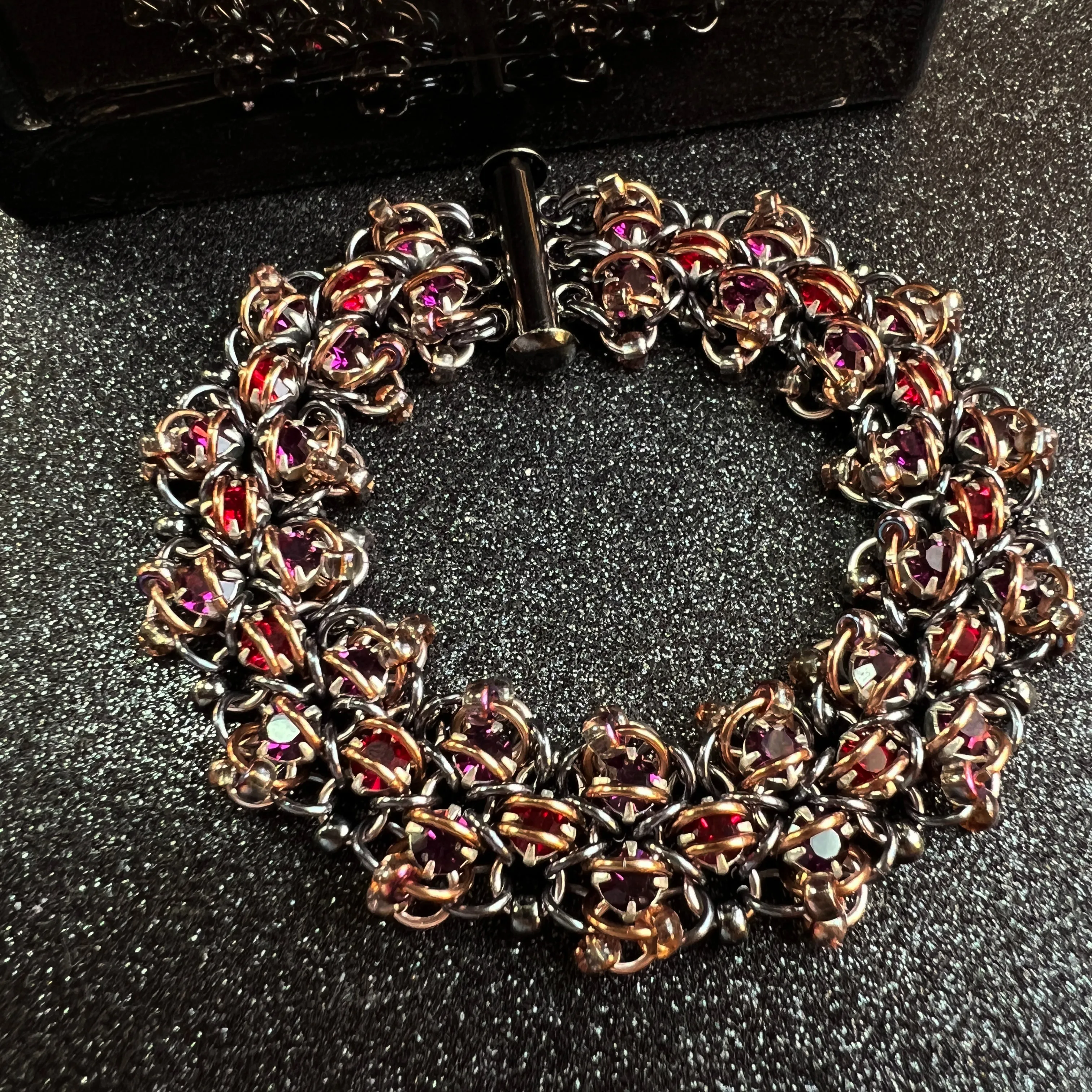 Beaded Lace and Rhinestone Bracelet Kit with Video Class Dark Secrets