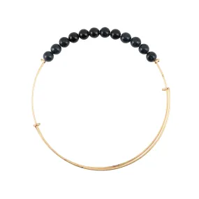 *Black Agate Stone Bangle