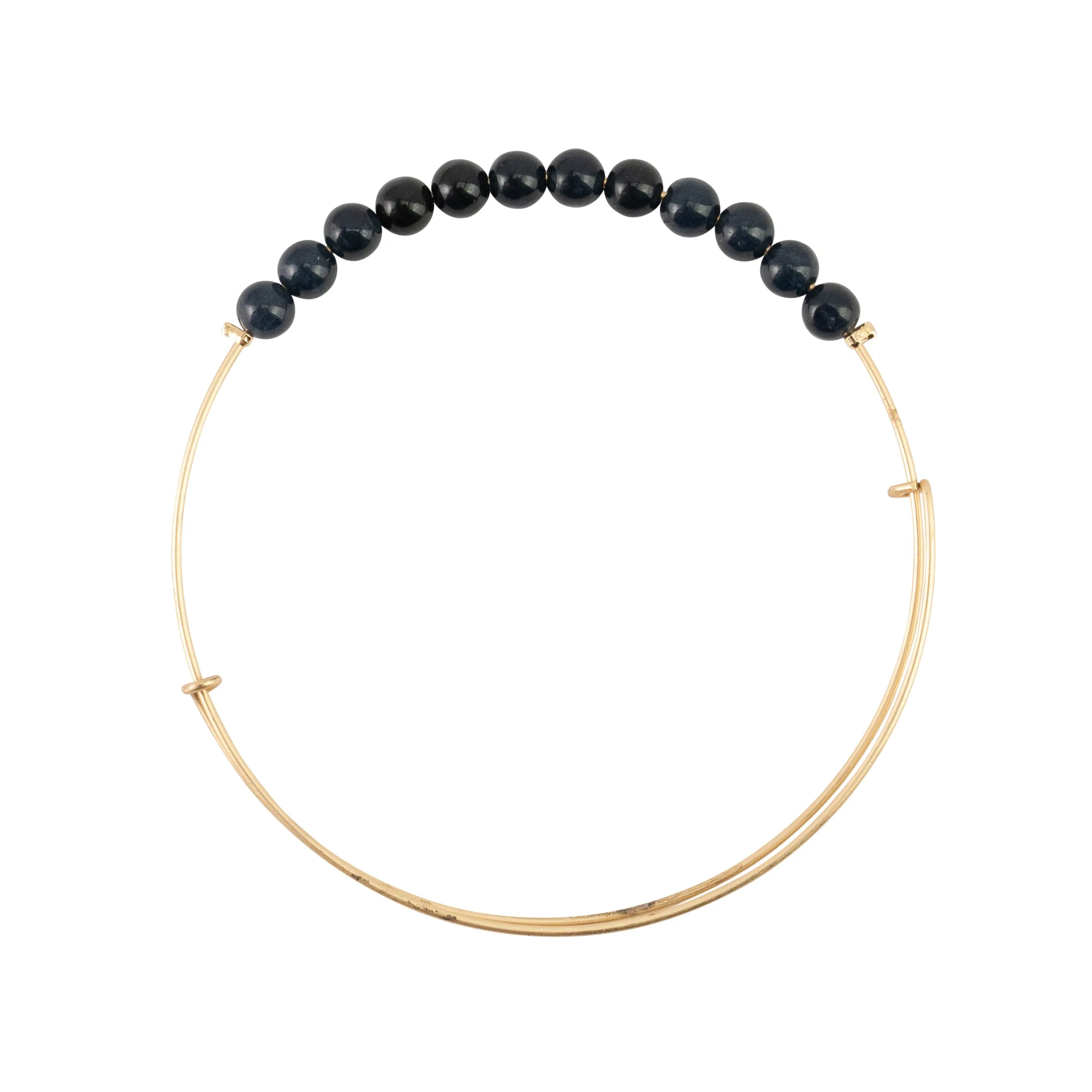 *Black Agate Stone Bangle