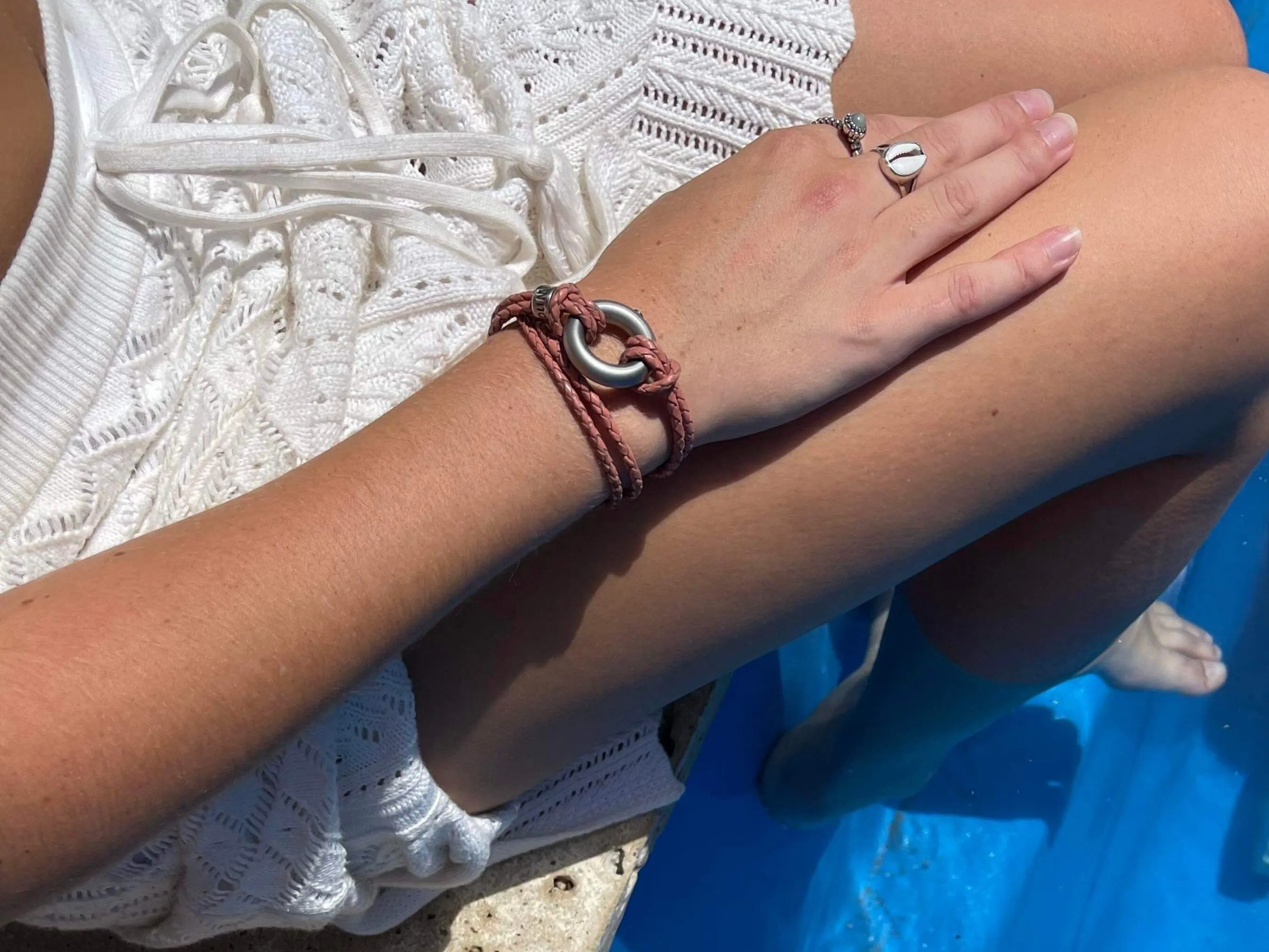 Black Braided Double Wrap Urn Bracelet