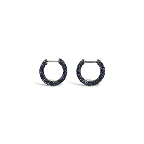 Blue Sapphire Hoop Earrings