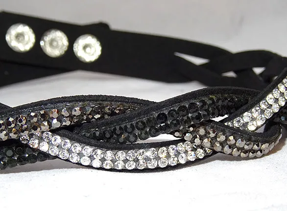 Braided Black Grey Fashion Wrap Bracelet Jewellery