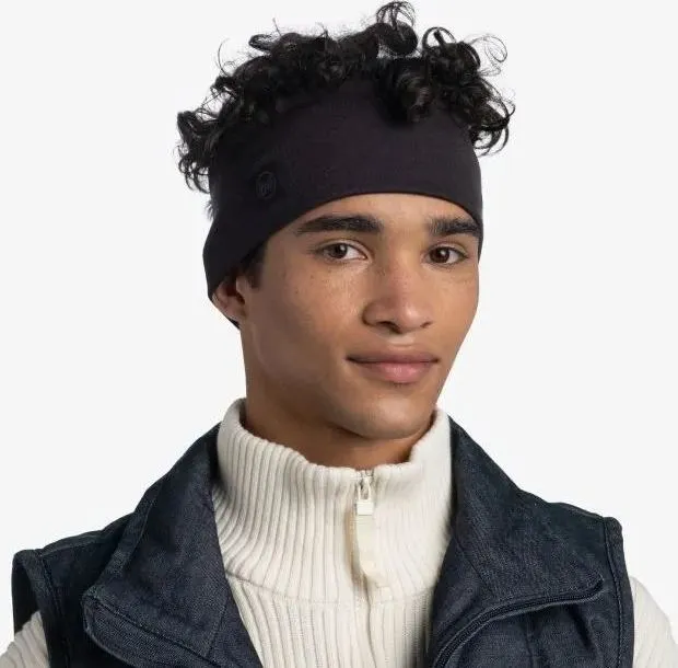 Buff Merino Wide Headband Solid Black | Buy Buff Merino Wide Headband Solid Black here | Outnorth
