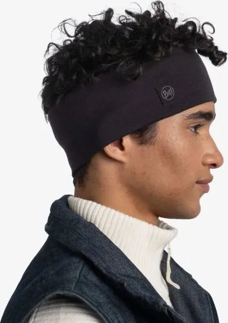 Buff Merino Wide Headband Solid Black | Buy Buff Merino Wide Headband Solid Black here | Outnorth
