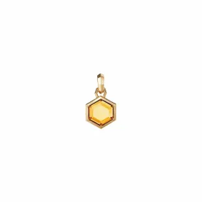 Cable Collectables Citrine Hexagon Cut Amulet