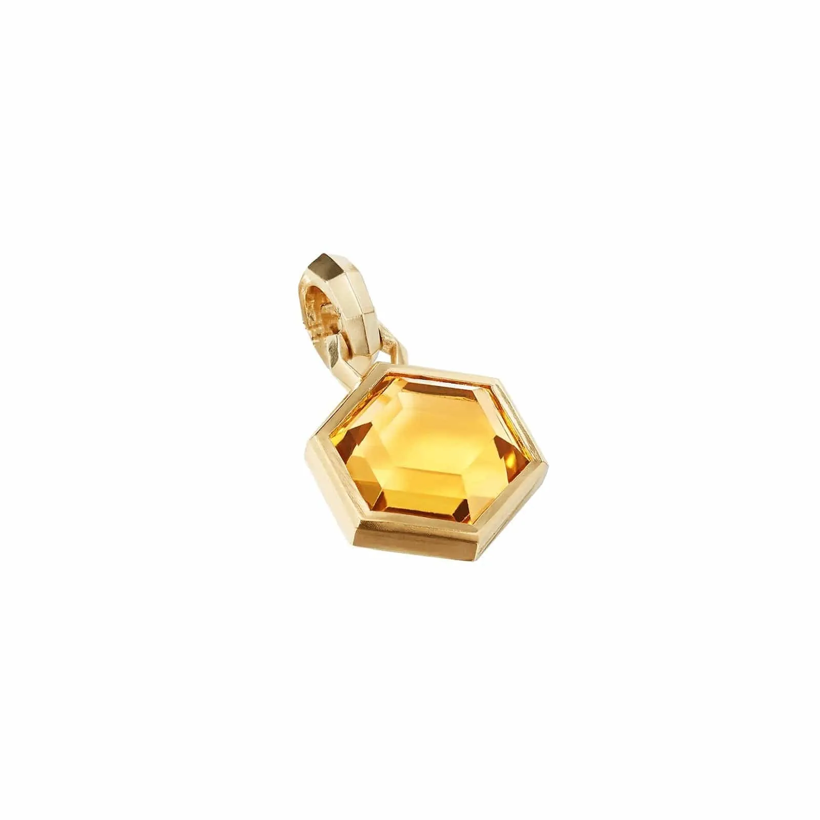 Cable Collectables Citrine Hexagon Cut Amulet