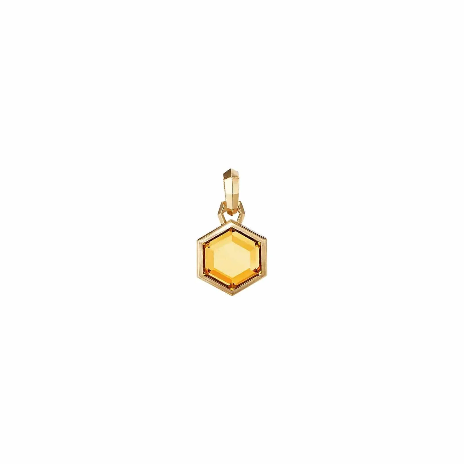 Cable Collectables Citrine Hexagon Cut Amulet