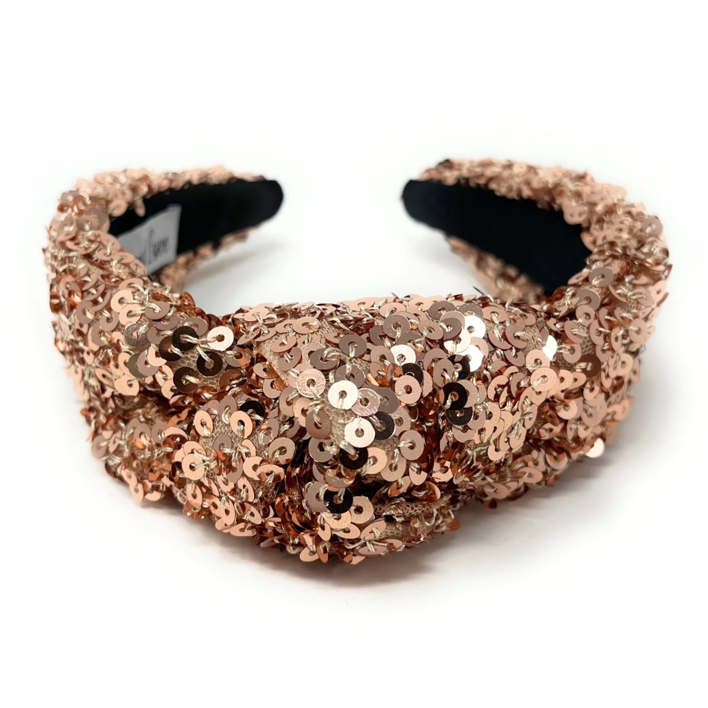 Champagne Sequin Knotted Headband
