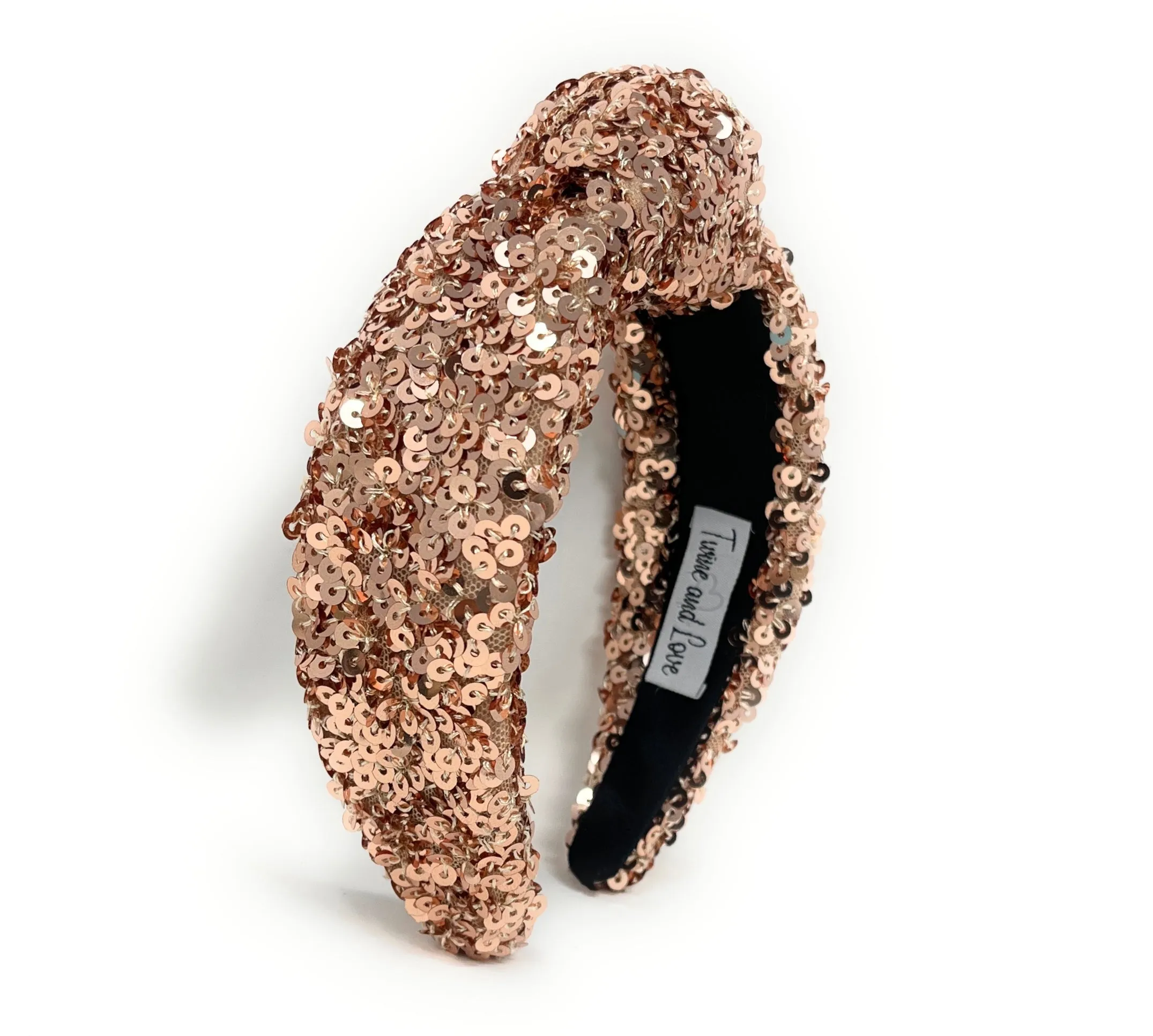 Champagne Sequin Knotted Headband