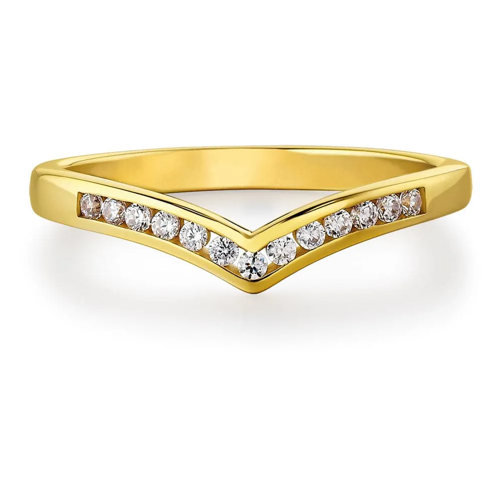 Channel Wishbone Ring