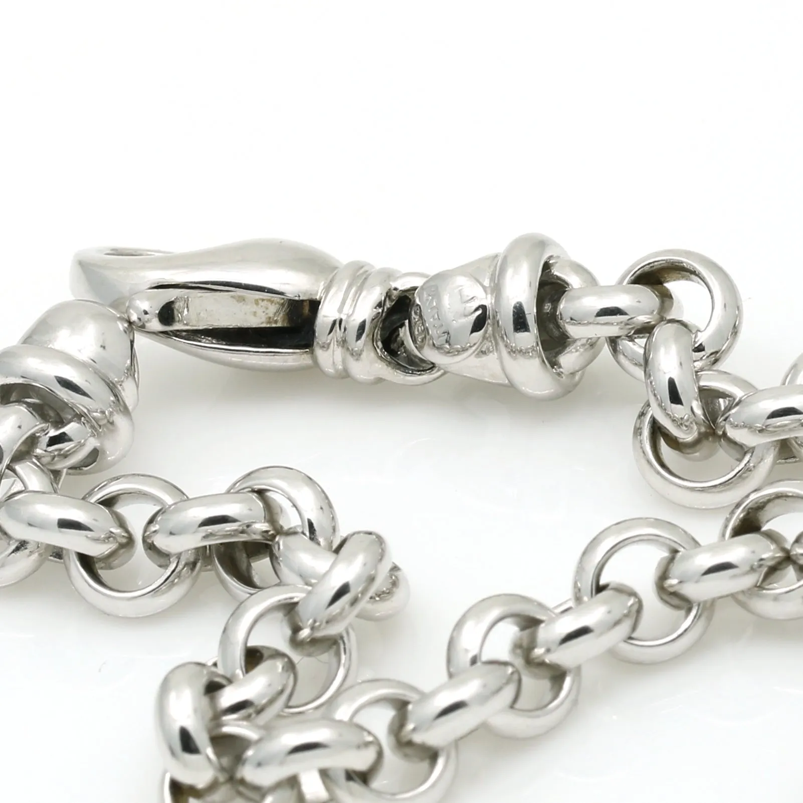 Charles Krypell Sapphire Diamond Charm Bracelet - 18k White Gold - Pink and Blue