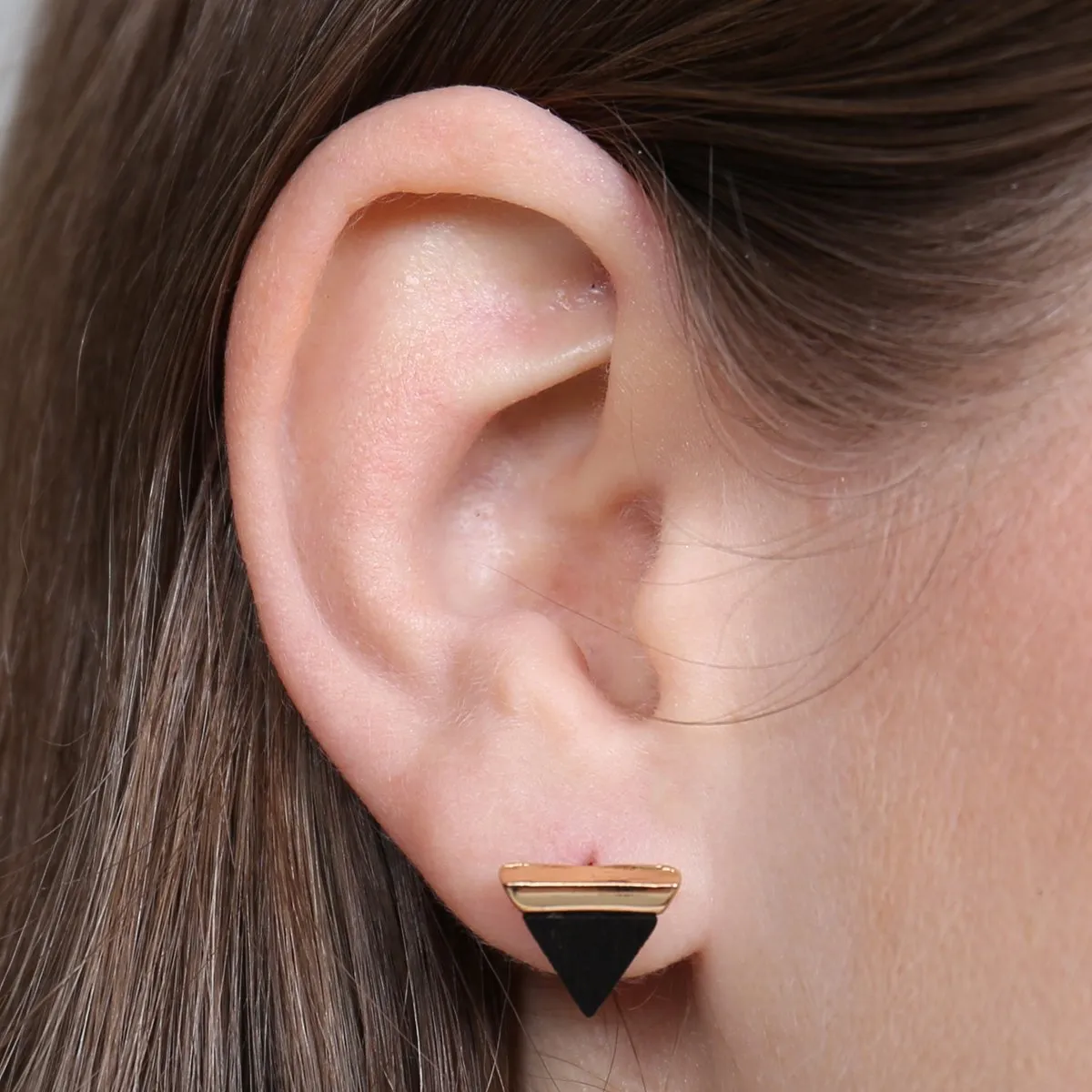 Circle Triangle Bar Stud Earrings Set