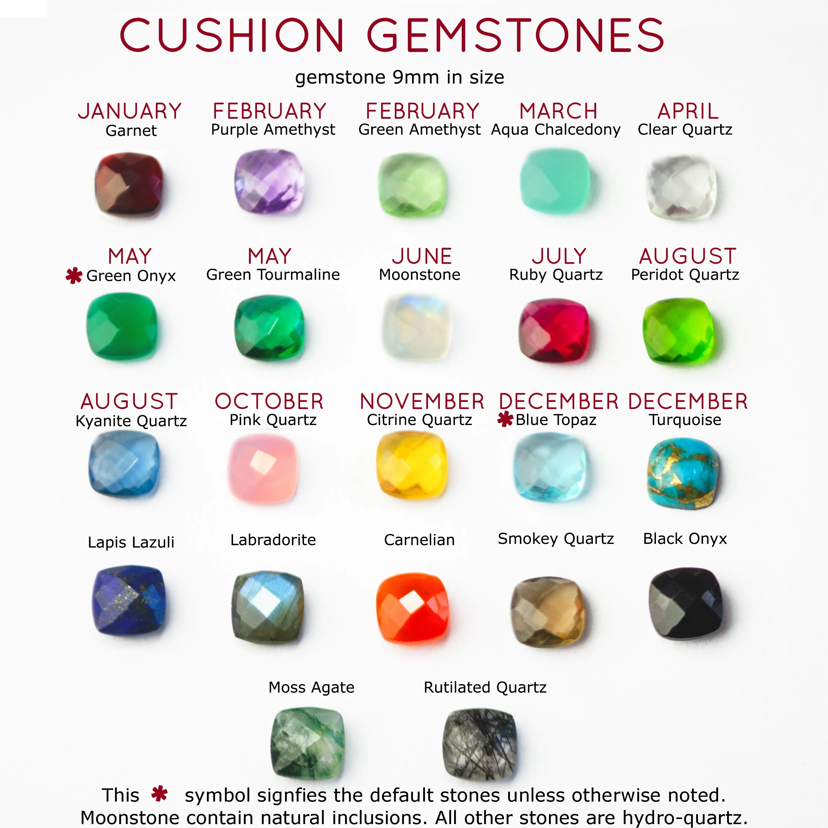 Clear Quartz cushion bezel set ring : April Birthstone