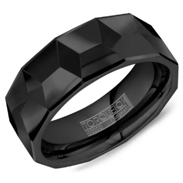 CrownRing Torque Architectural Cubed Tungsten Wedding Band