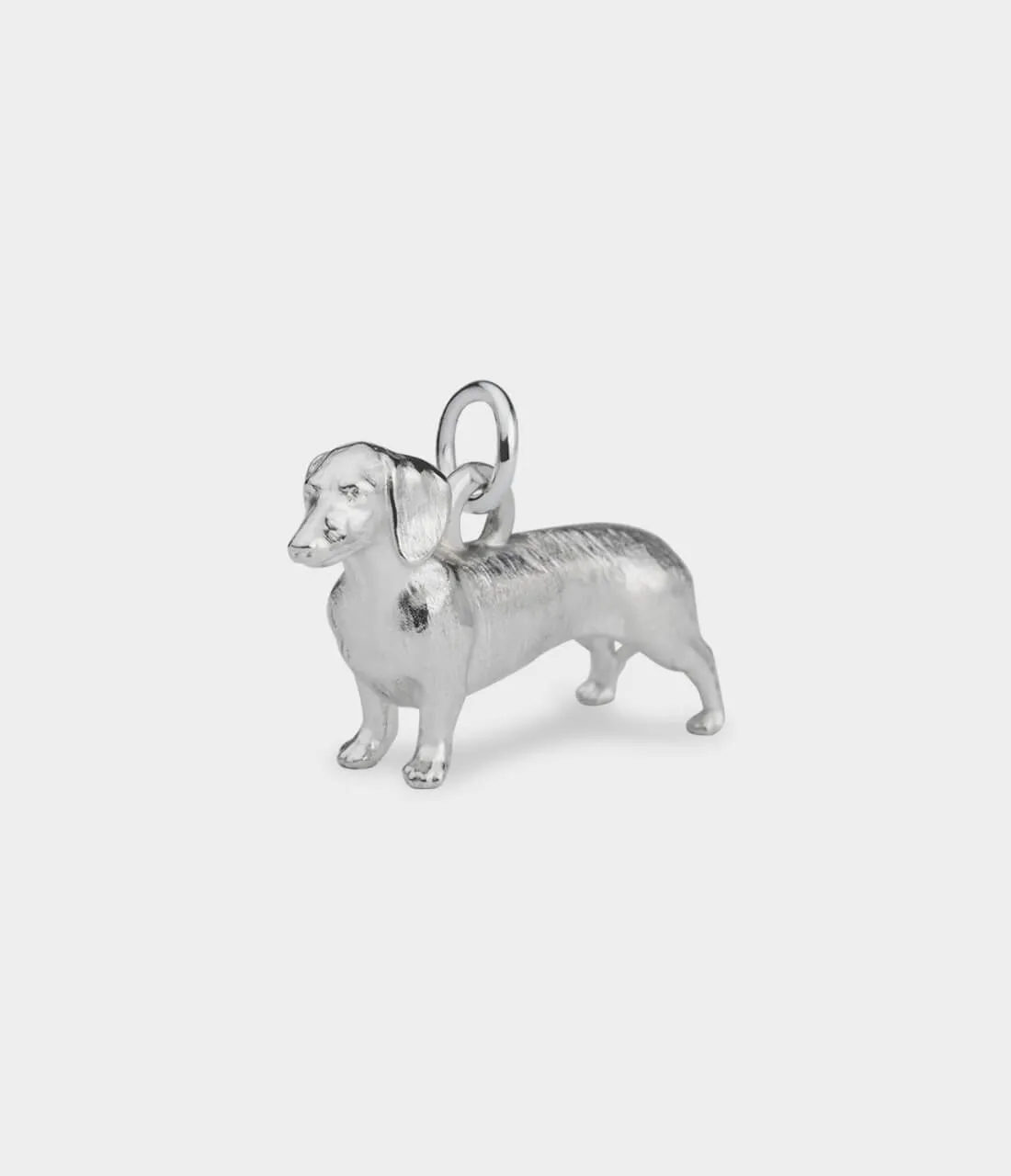 Dachshund Dog Charm in Sterling Silver