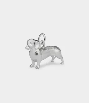 Dachshund Dog Charm in Sterling Silver