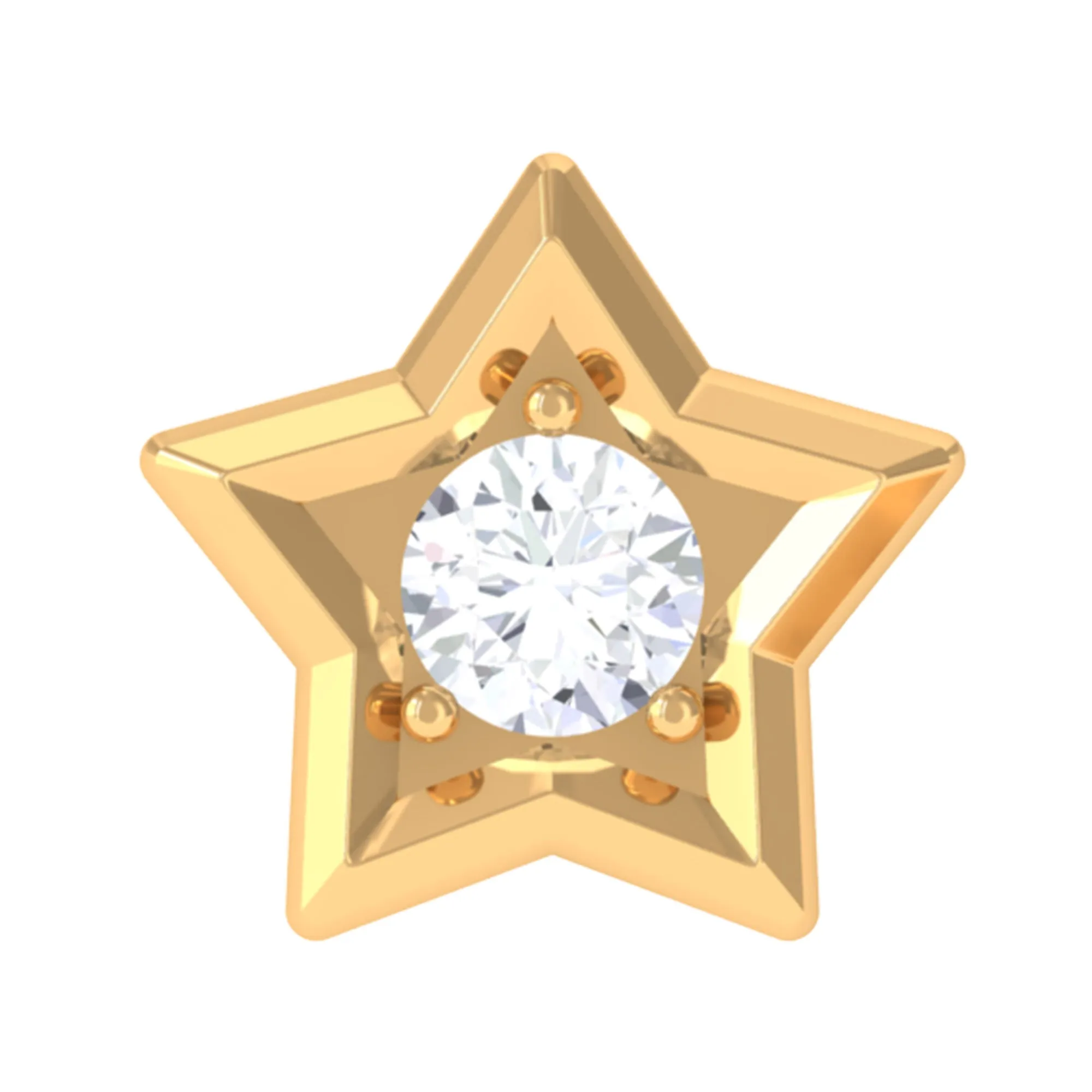 Dainty Diamond Star Earring for Tragus Piercing