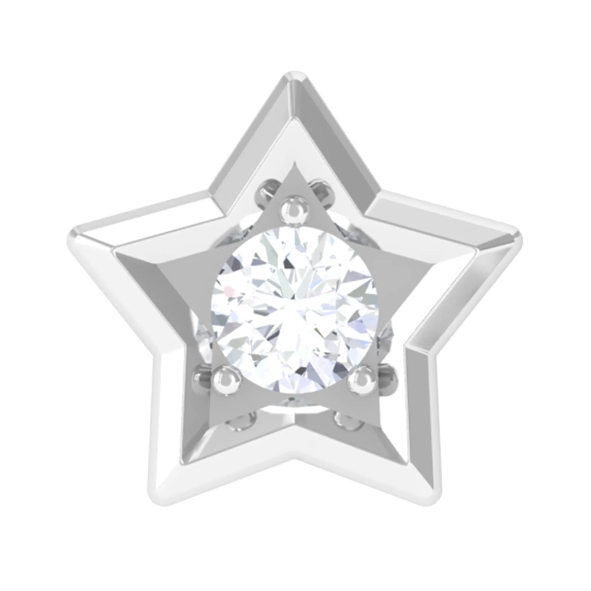 Dainty Diamond Star Earring for Tragus Piercing