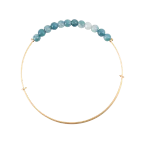 Denim Blue Quartz Stone Bangle