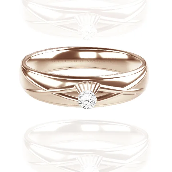 DIAMOND SCOTTISH THISTLE SALTIRE WEDDING RING