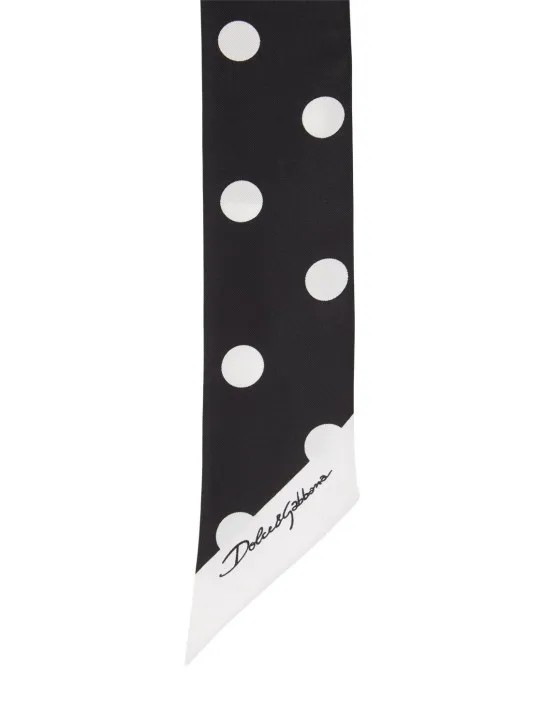 Dolce&amp;Gabbana   Stripe printed silk twill bandeau scarf 