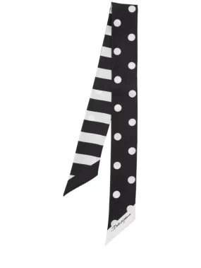 Dolce&amp;Gabbana   Stripe printed silk twill bandeau scarf 